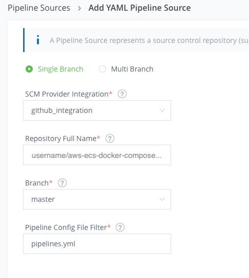 Create Pipeline Source