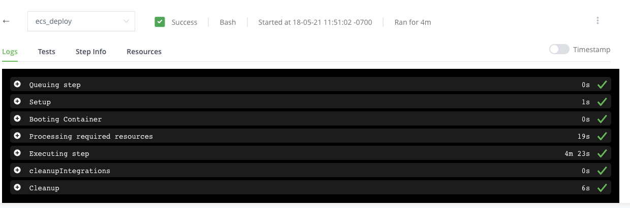 Pipeline Step Logs