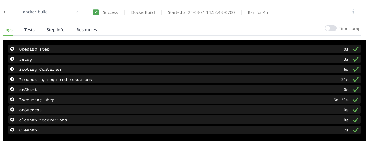 Pipeline Step Logs